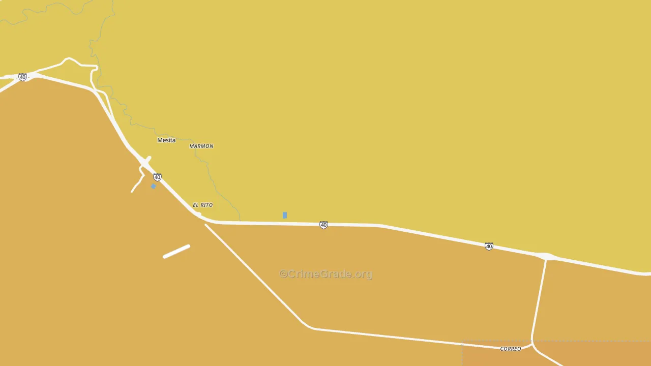 Mesita, NM Map of Arson Rates