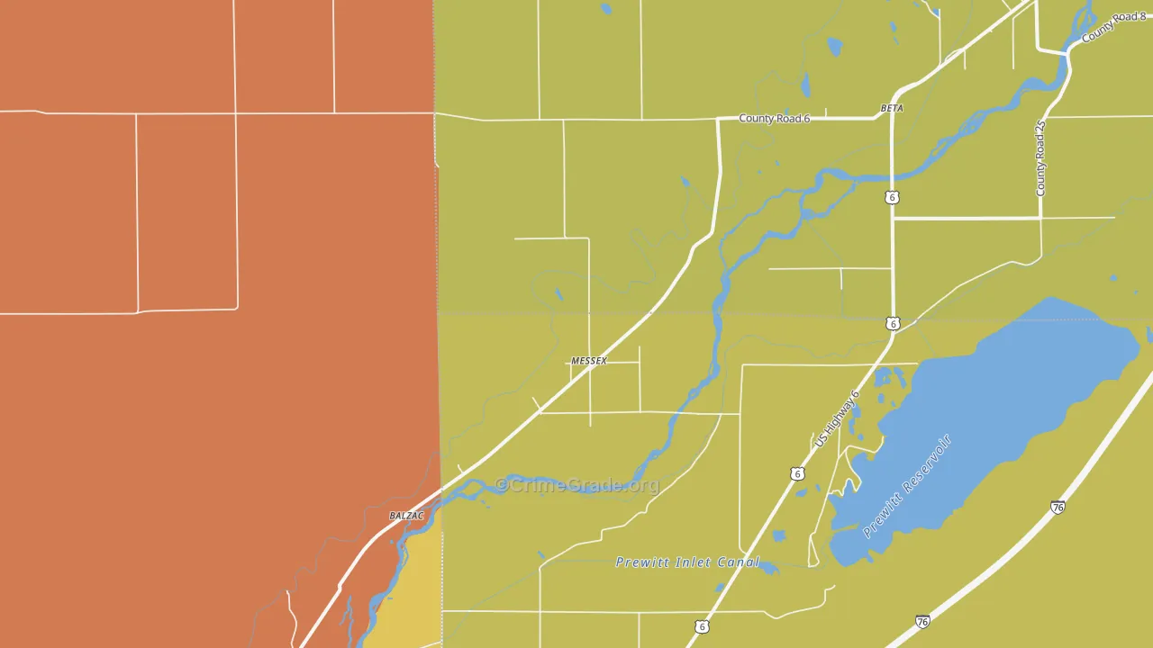 Messex, CO Map of Arson Rates