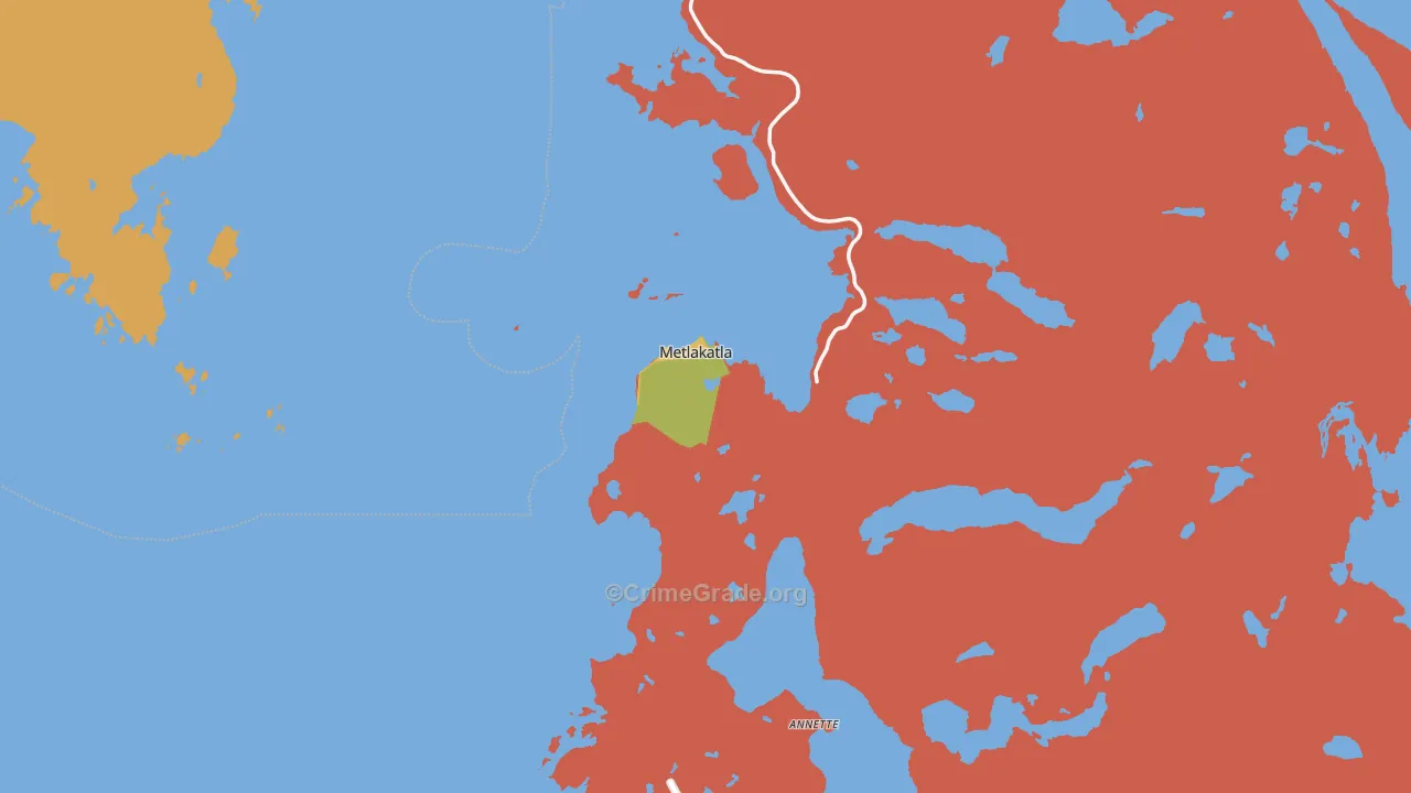 Metlakatla, AK Map of Arson Rates