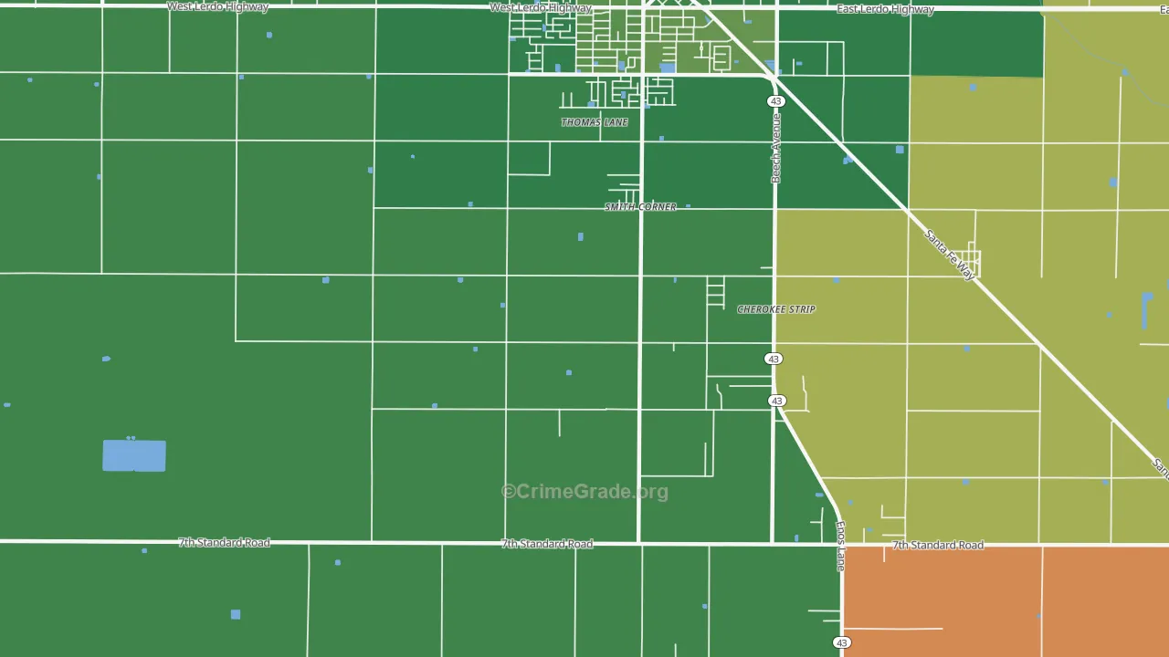 Mexican Colony, CA Map of Arson Rates