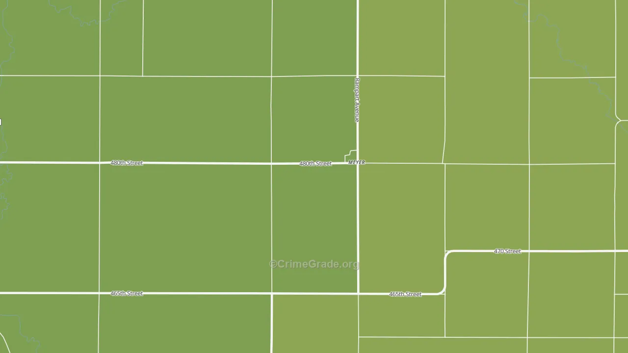 Meyer, IA Map of Arson Rates