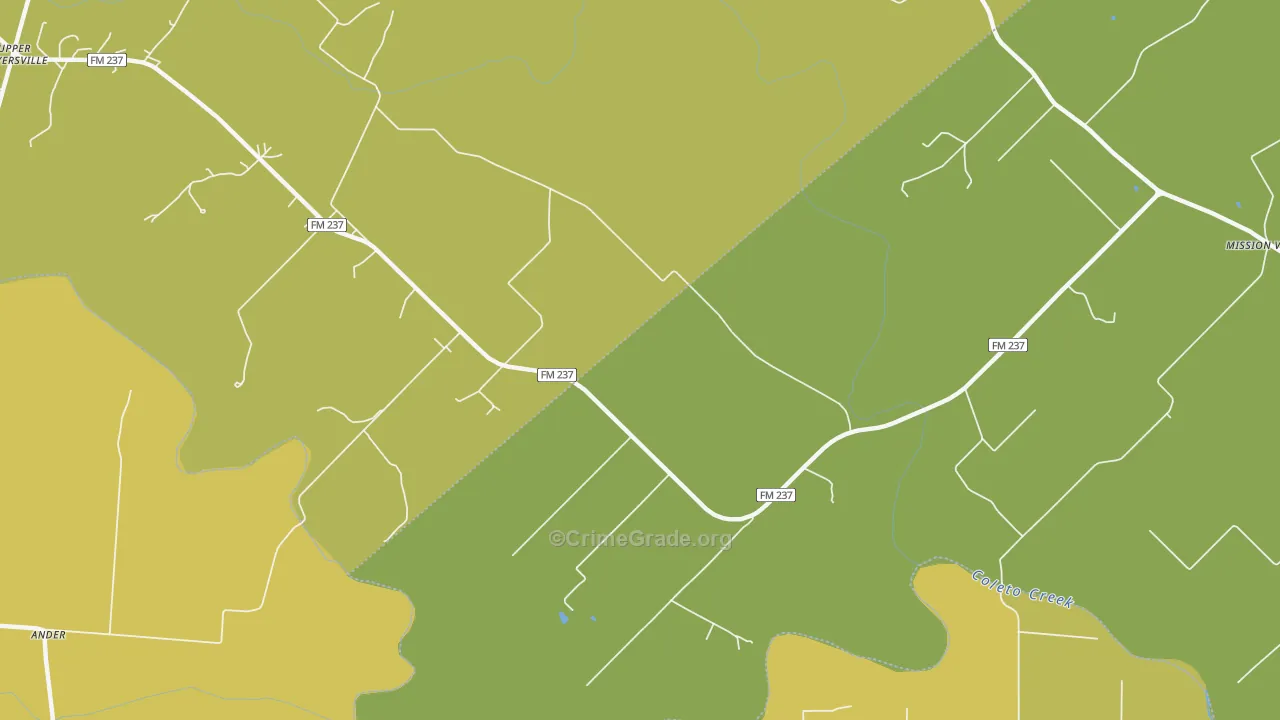 Meyersville, TX Map of Arson Rates