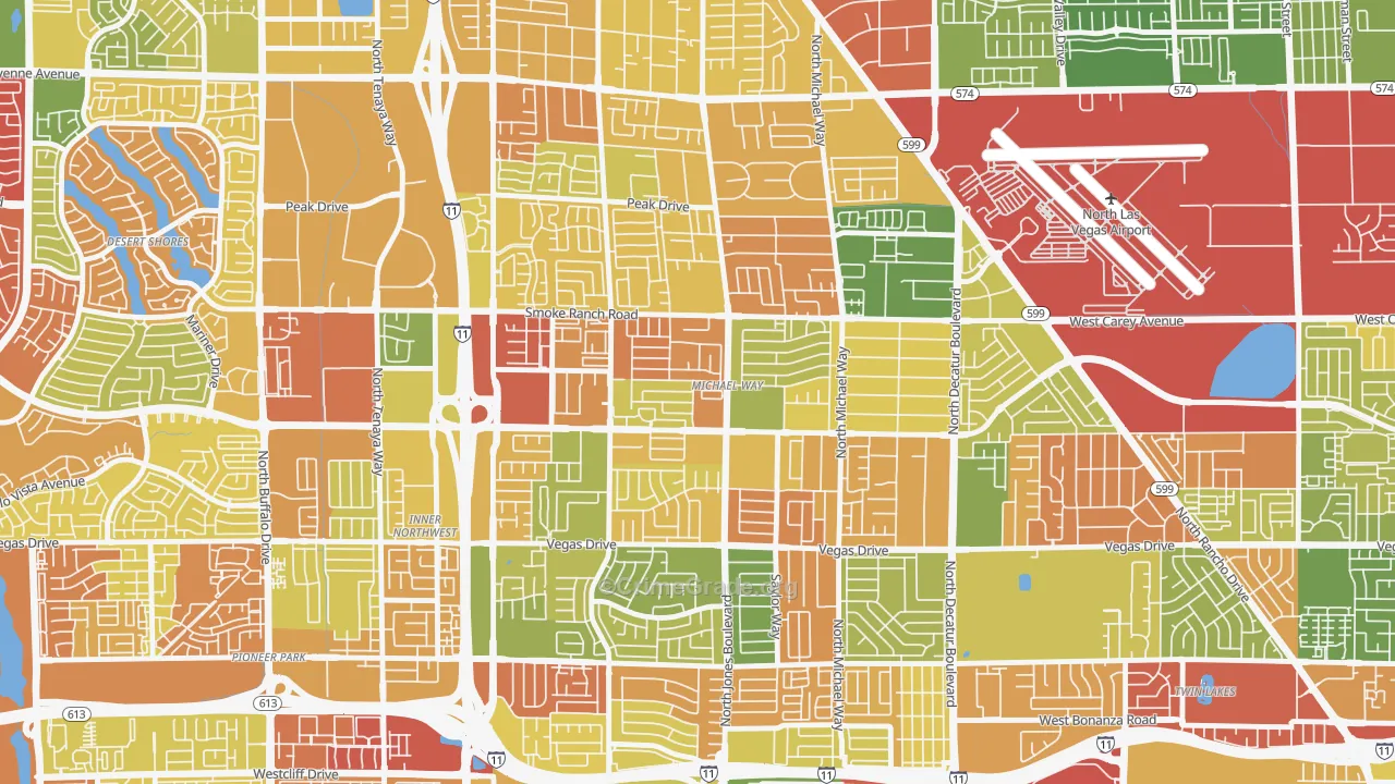Michael Way, Las Vegas, NV Map of Arson Rates