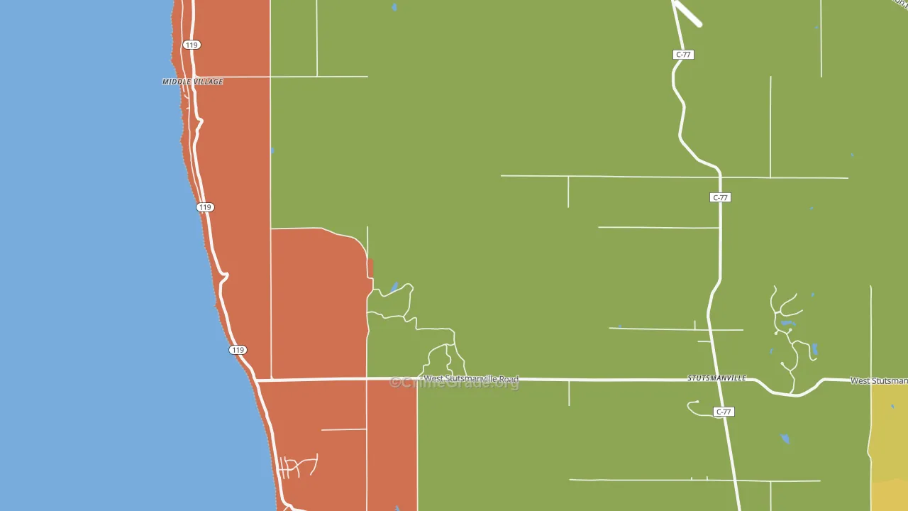 Middle Village, MI Map of Arson Rates