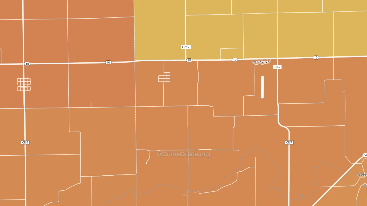 Midland City, IL Map of Arson Rates