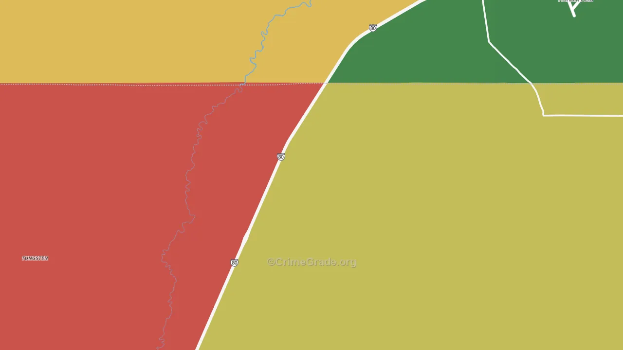 Mill City, NV Map of Arson Rates