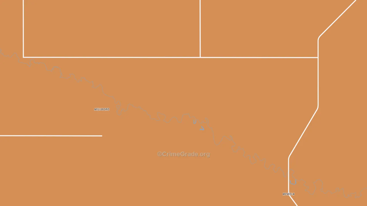 Millboro, SD Map of Arson Rates