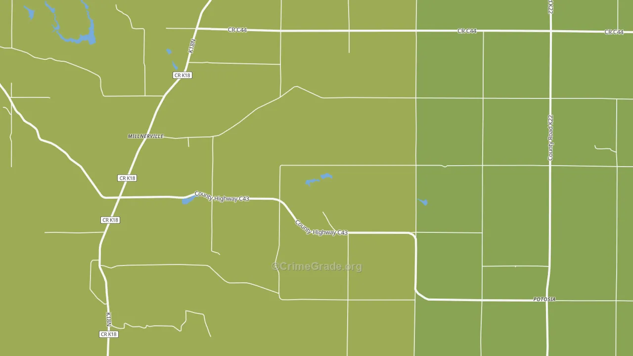 Millnerville, IA Map of Arson Rates
