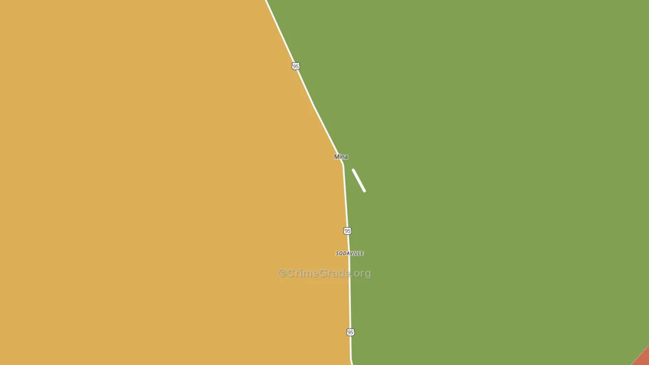 Mina, NV Map of Arson Rates