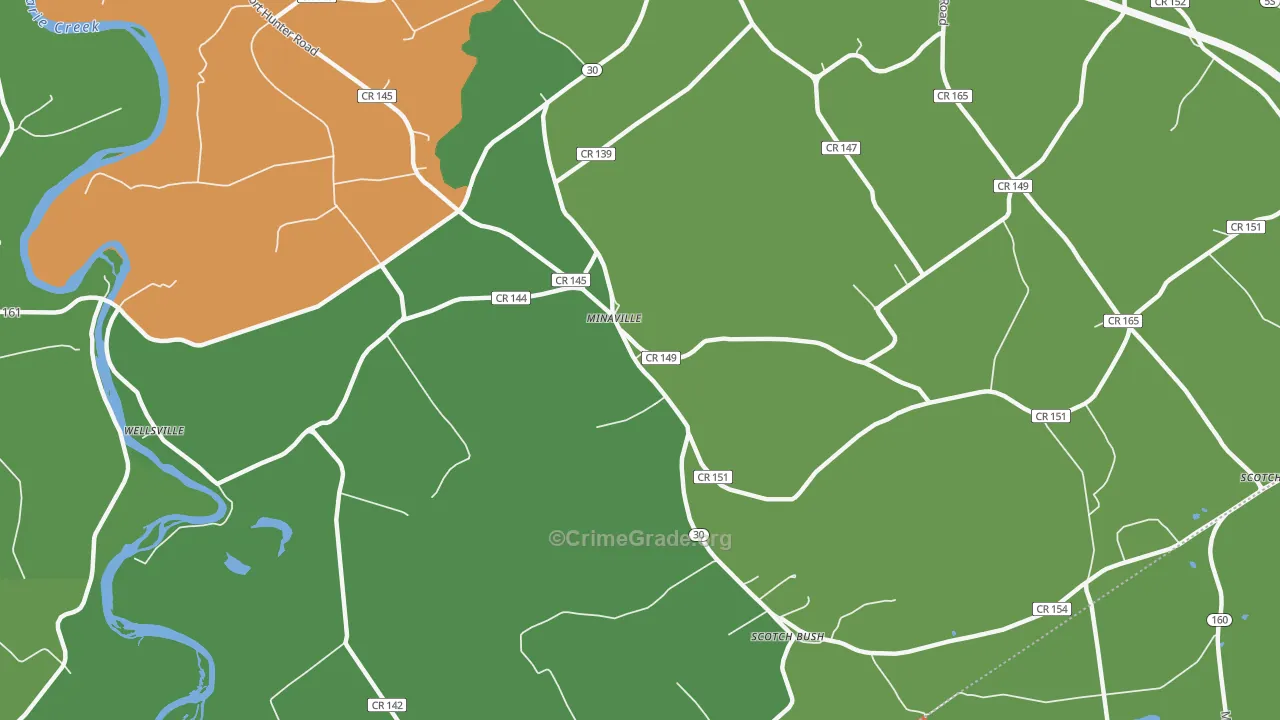 Minaville, NY Map of Arson Rates
