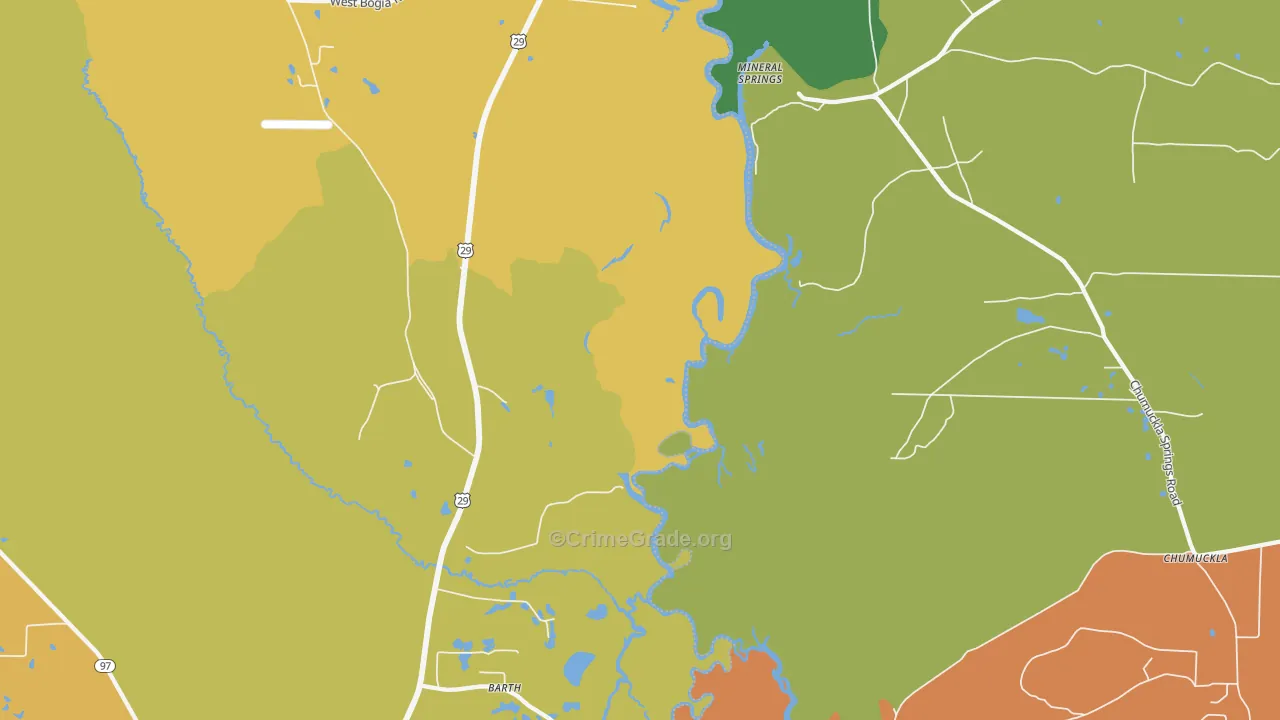 Mineral Springs, FL Map of Arson Rates