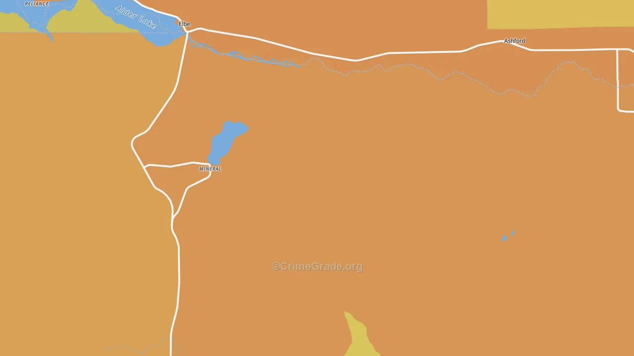 Mineral, WA Map of Arson Rates