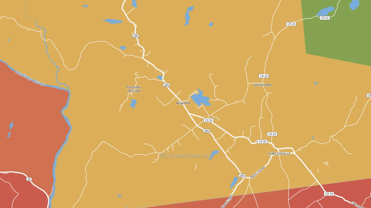 Minerva, NY Map of Arson Rates