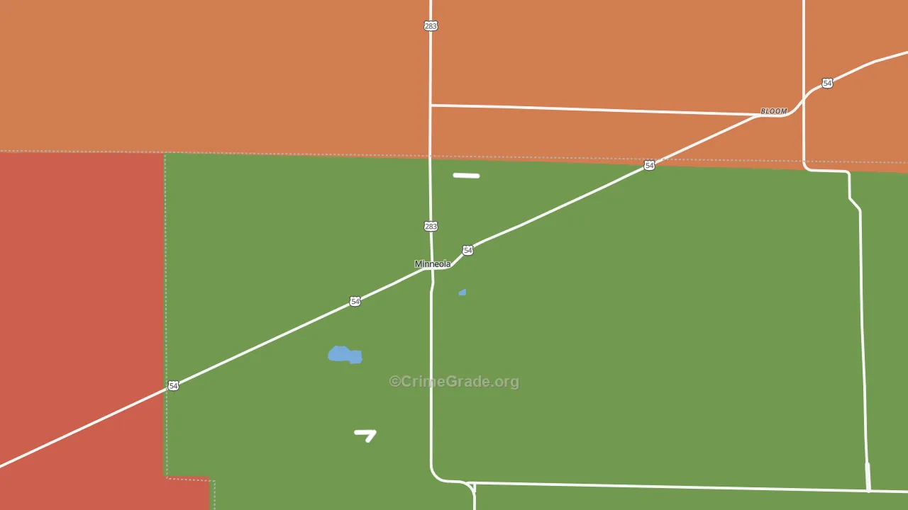 Minneola, KS Map of Arson Rates