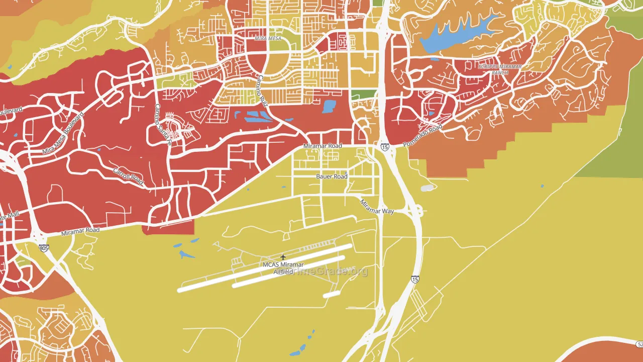 Miramar, San Diego, CA Map of Arson Rates