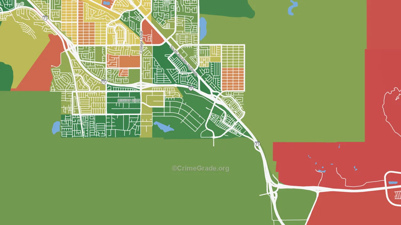 Mission Hills, Henderson, NV Map of Arson Rates