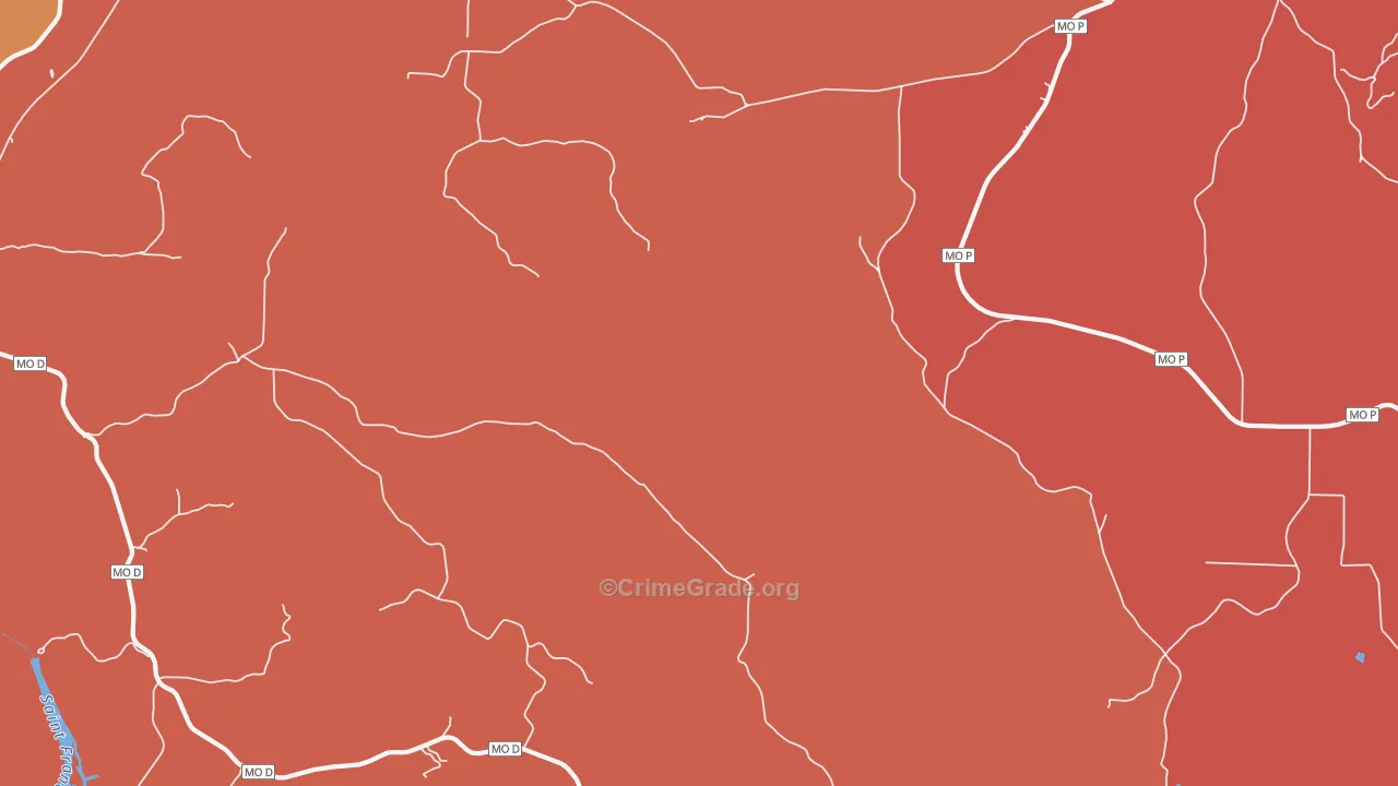 Missionary Acres, MO Map of Arson Rates