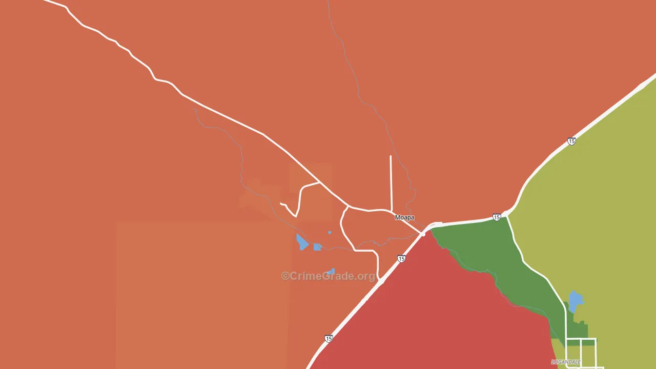 Moapa, NV Map of Arson Rates