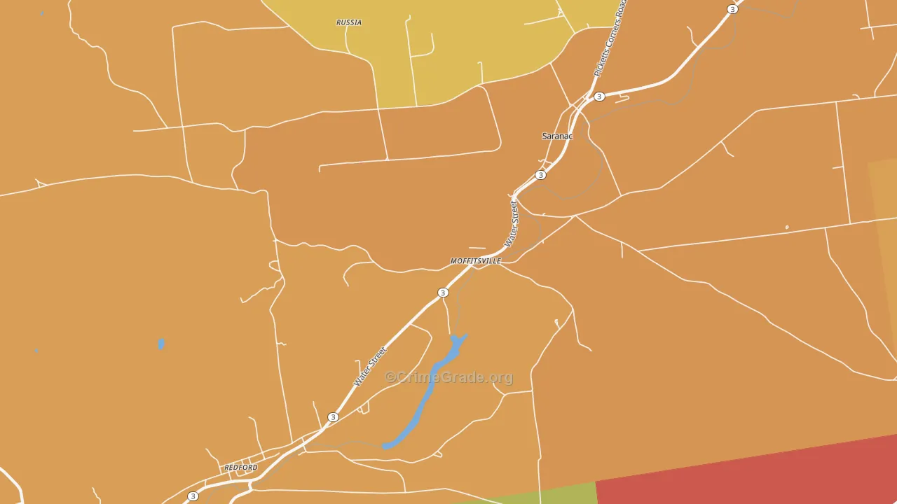 Moffitsville, NY Map of Arson Rates