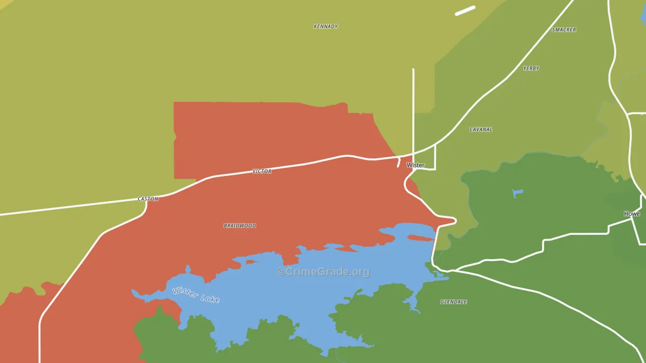 Monroe, OK Map of Arson Rates