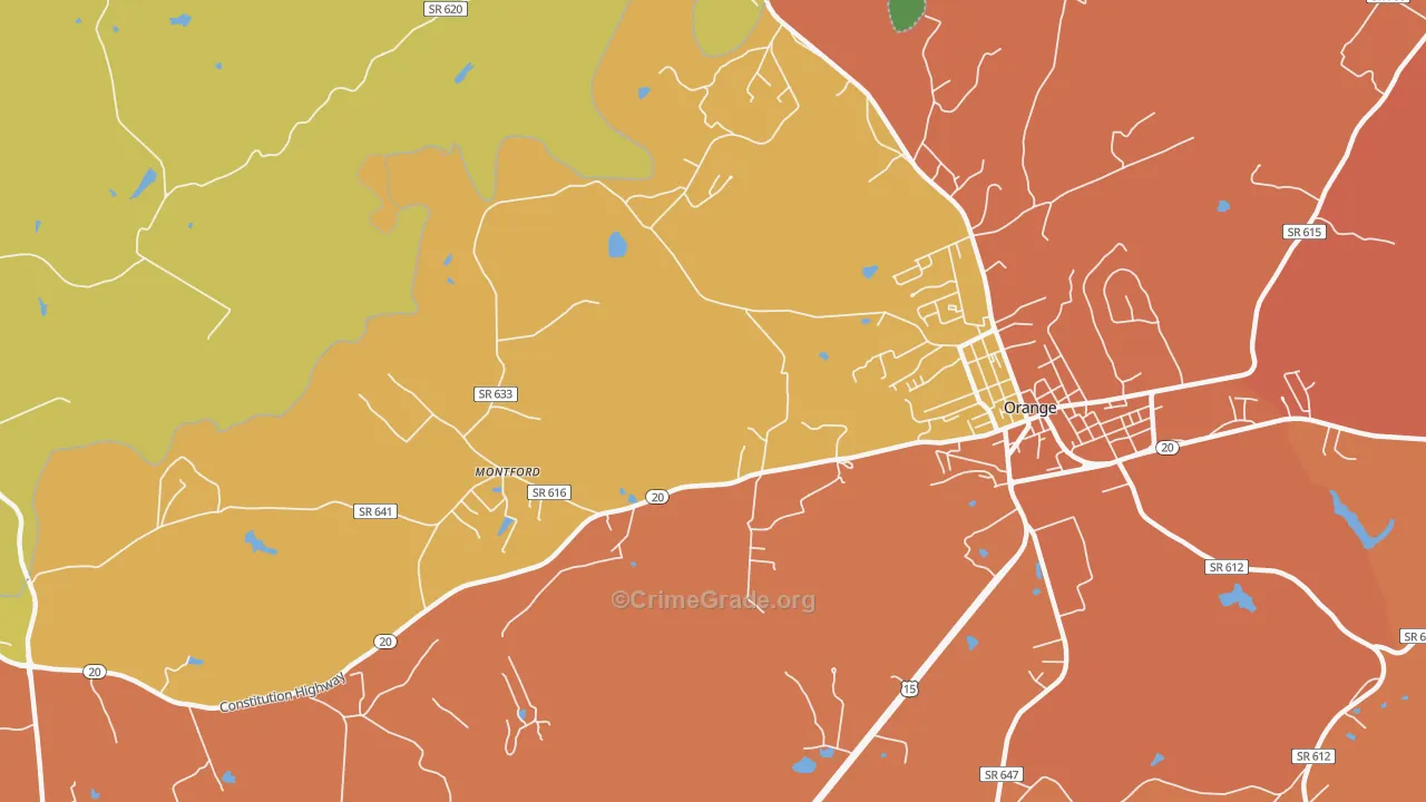 Montford, VA Map of Arson Rates