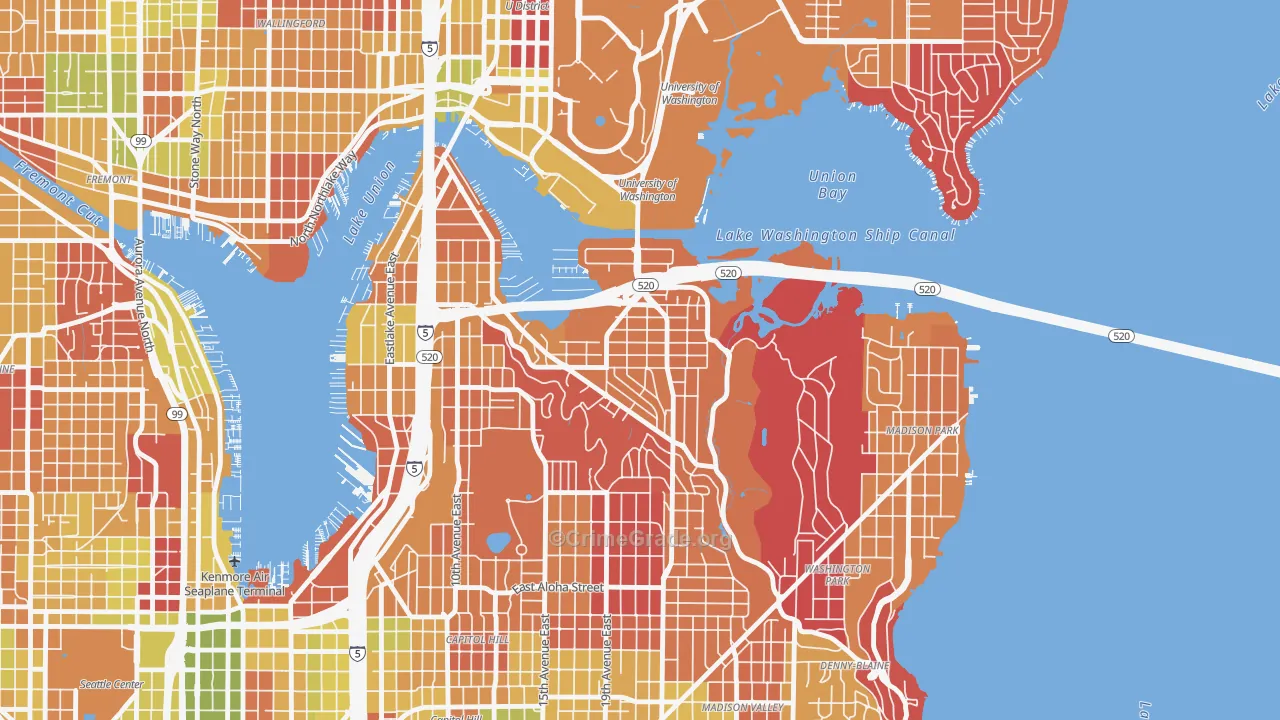 Montlake, Seattle, WA Map of Arson Rates