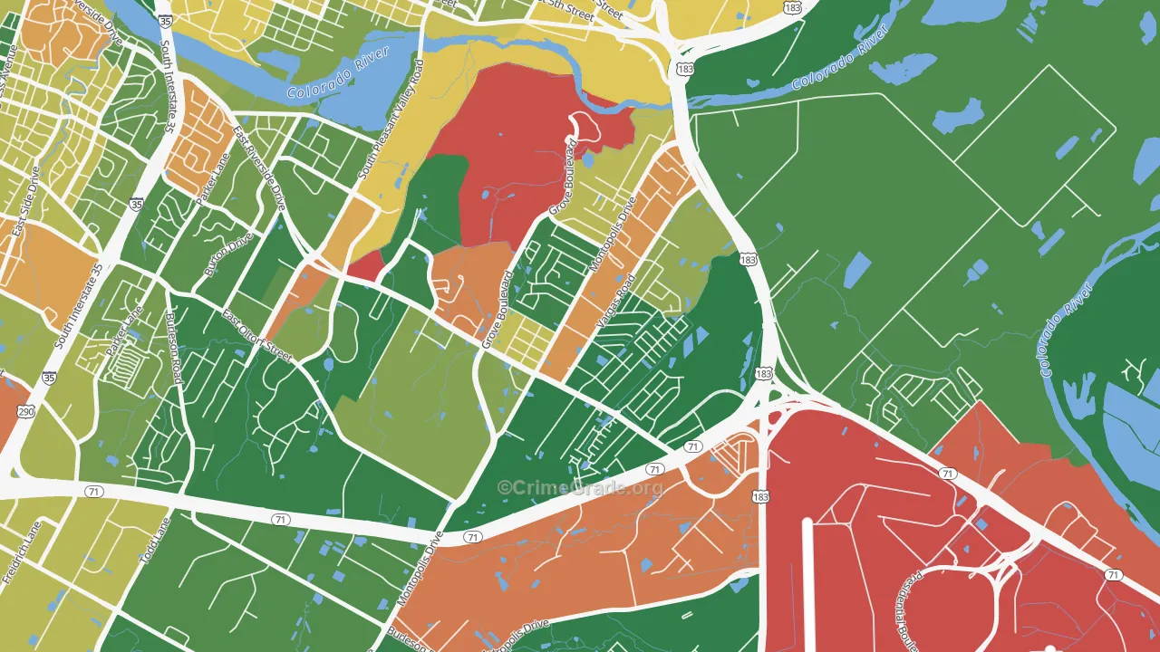 Montopolis, Austin, TX Map of Arson Rates