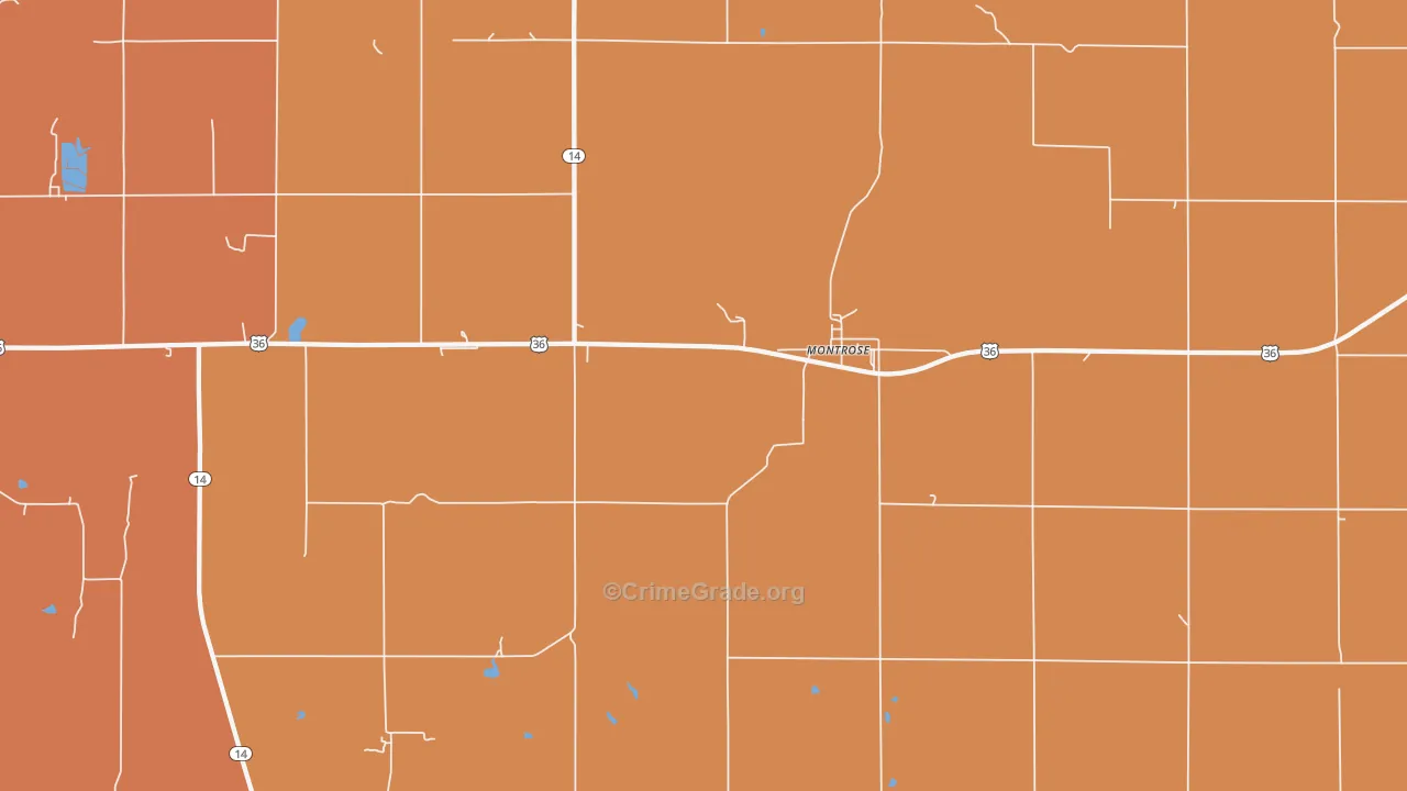 Montrose, KS Map of Arson Rates