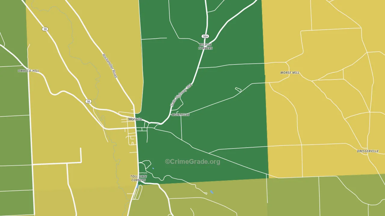 Montville, NY Map of Arson Rates
