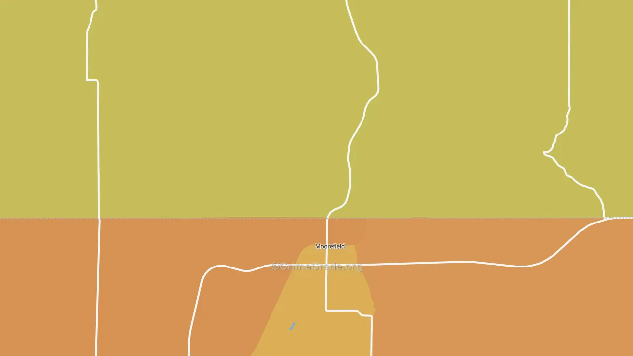 Moorefield, NE Map of Arson Rates
