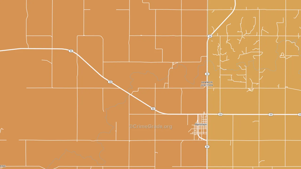 Moorewood, OK Map of Arson Rates
