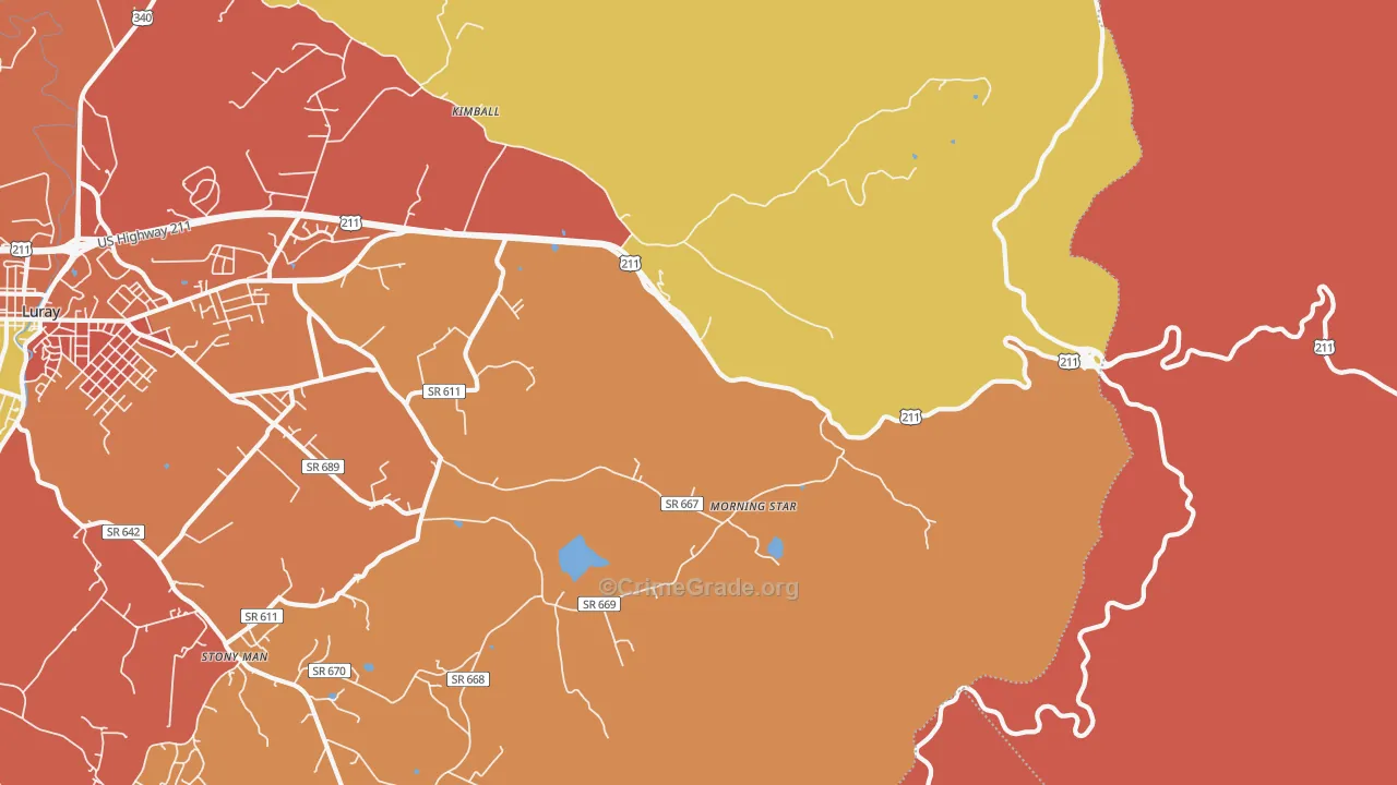Morning Star, VA Map of Arson Rates