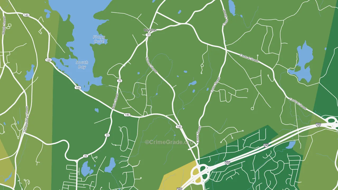 Morningdale, MA Map of Arson Rates