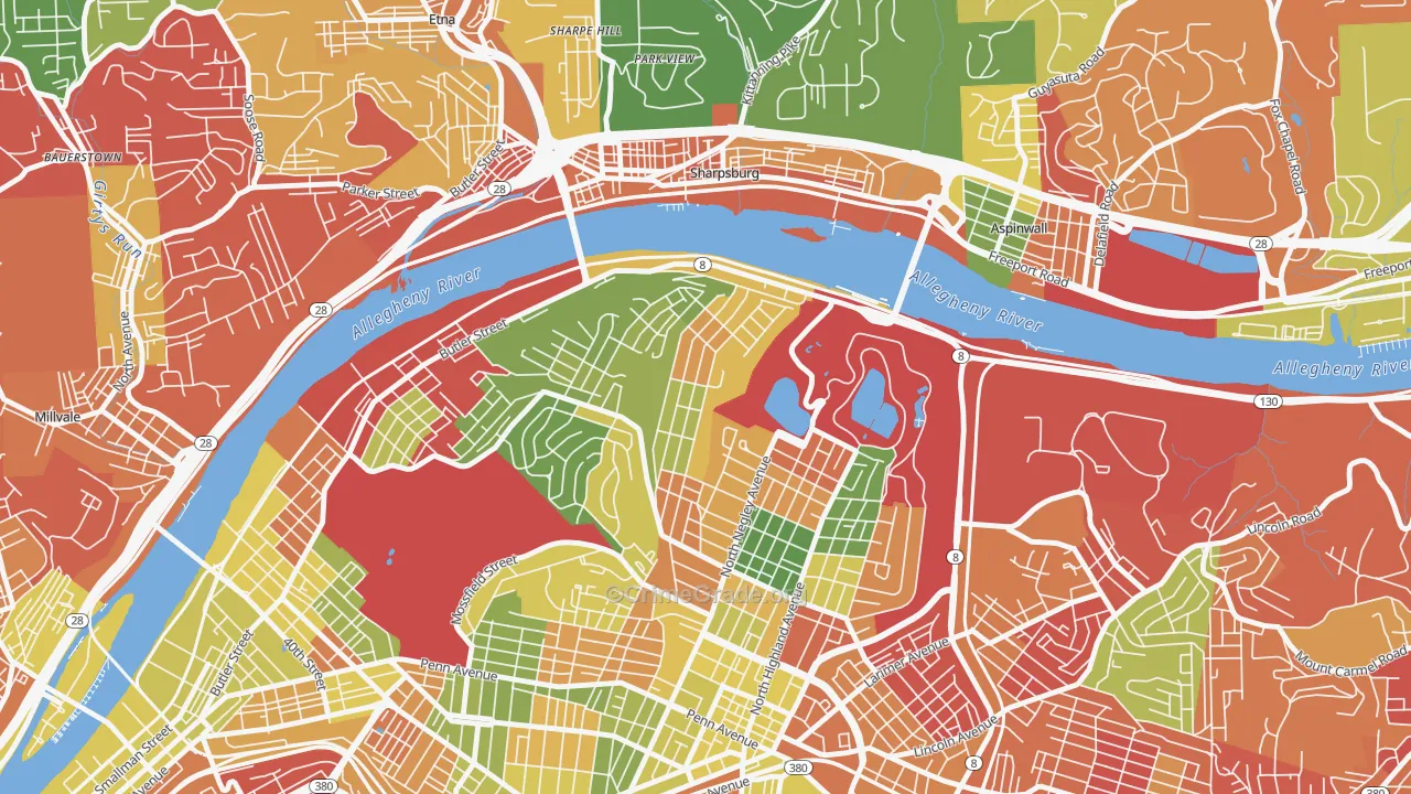 Morningside, Pittsburgh, PA Map of Arson Rates