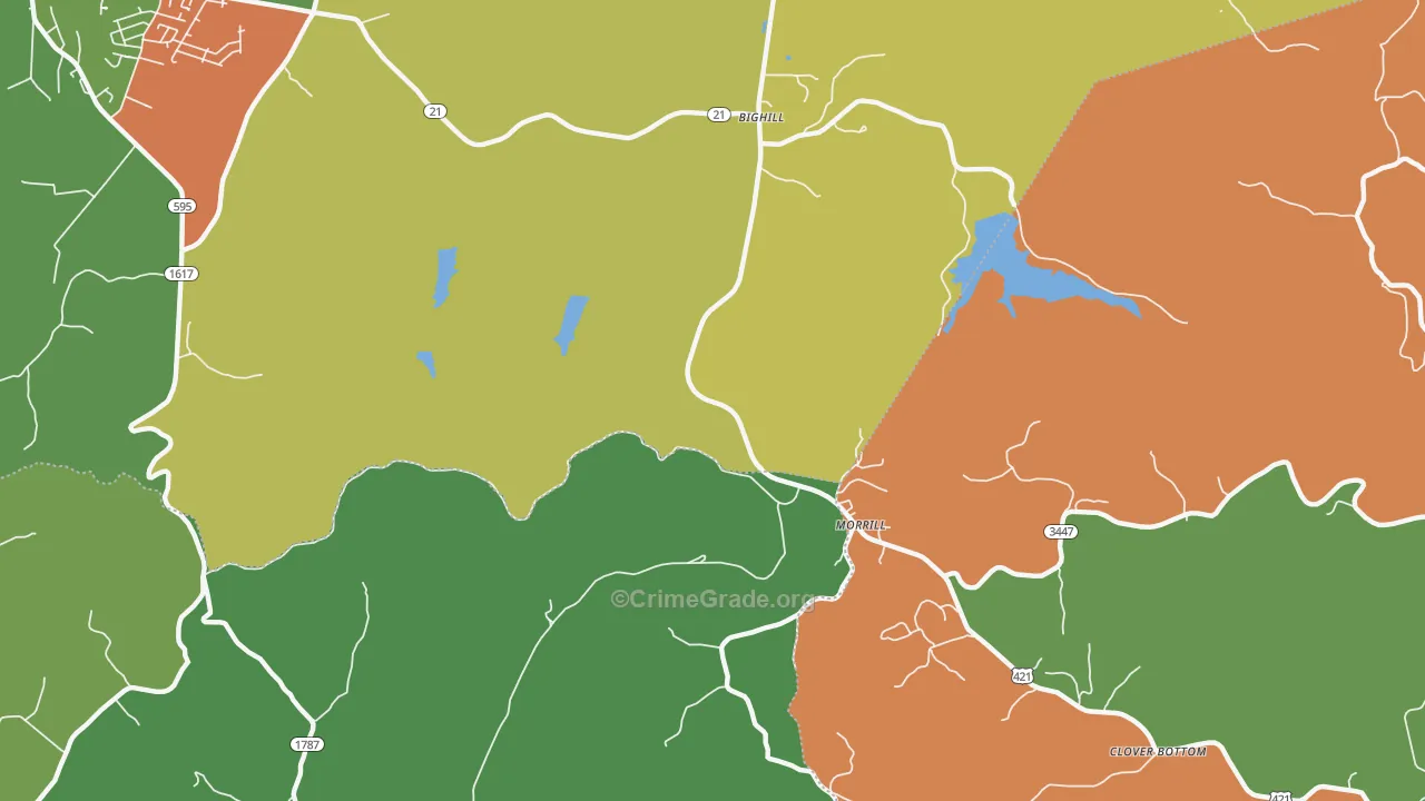 Morrill, KY Map of Arson Rates