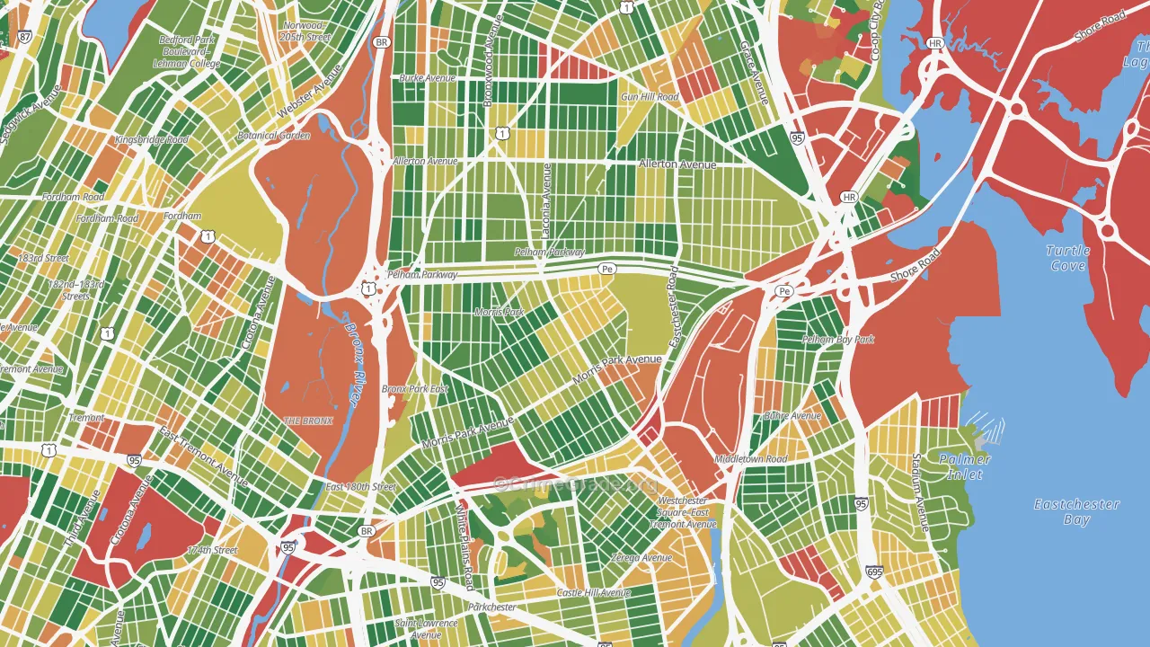 Morris Park, Bronx, NY Map of Arson Rates