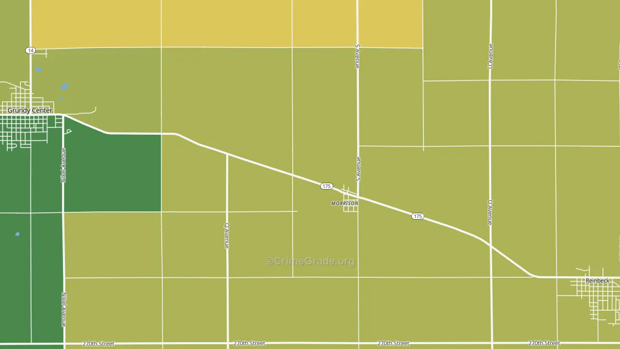 Morrison, IA Map of Arson Rates