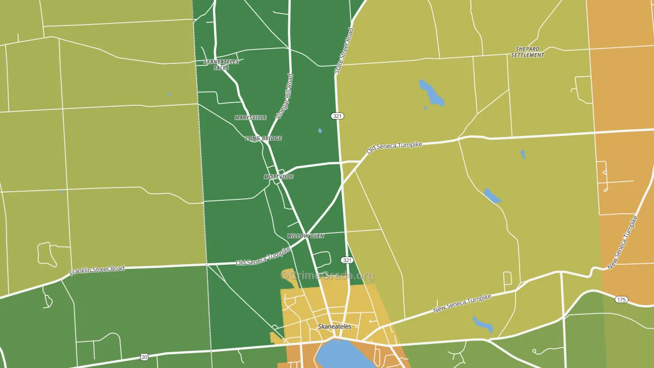 Mottville, NY Map of Arson Rates