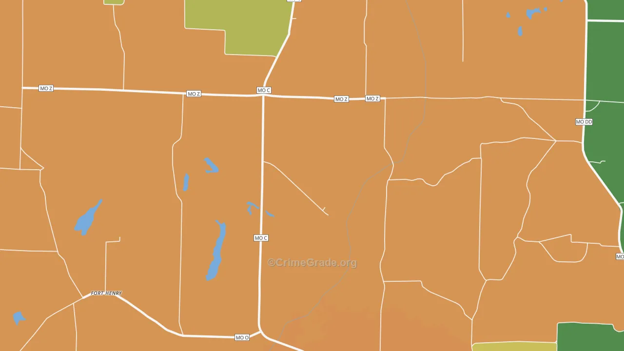 Mount Airy, MO Map of Arson Rates