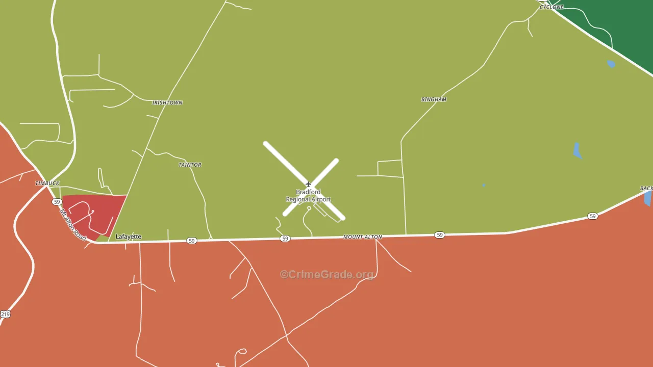 Mount Alton, PA Map of Arson Rates