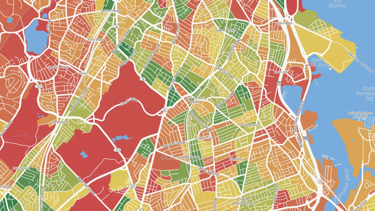Mount Bowdoin, Boston, MA Map of Arson Rates