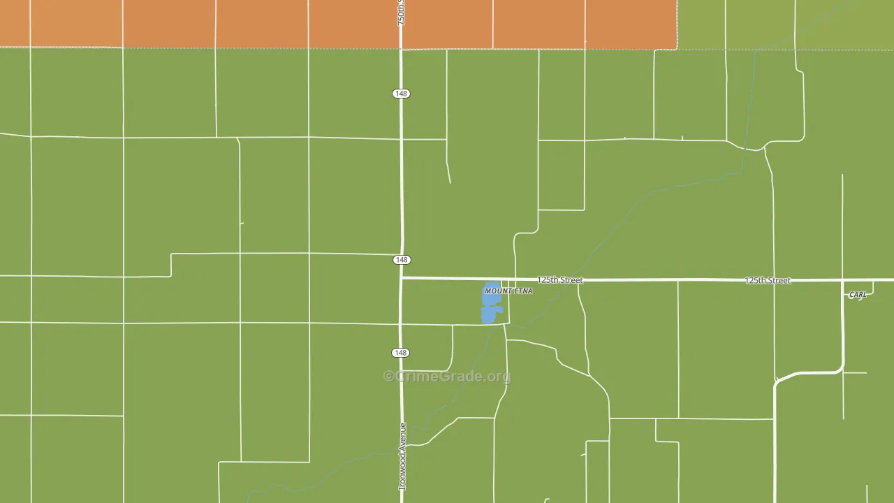 Mount Etna, IA Map of Arson Rates