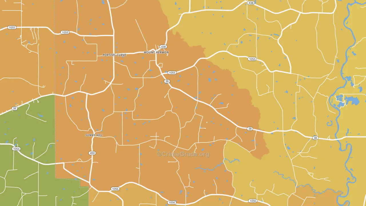 Mount Hermon, LA Map of Arson Rates