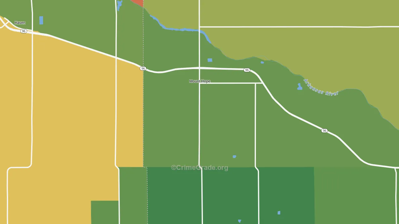 Mount Hope, KS Map of Arson Rates