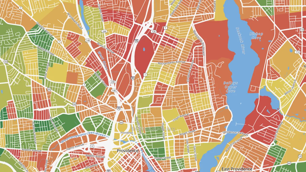 Mount Hope, Providence, RI Map of Arson Rates
