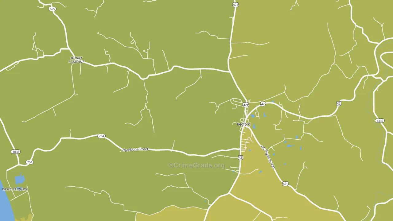 Mount Pleasant, KY Map of Arson Rates