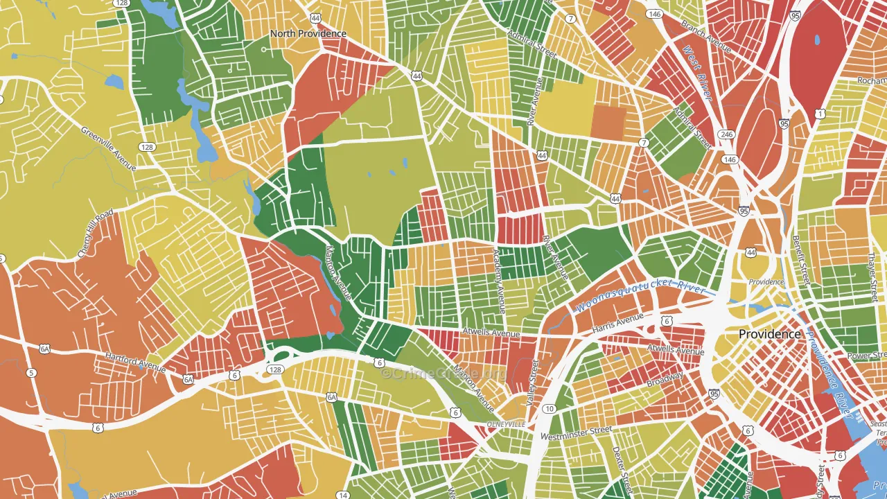 Mount Pleasant, Providence, RI Map of Arson Rates