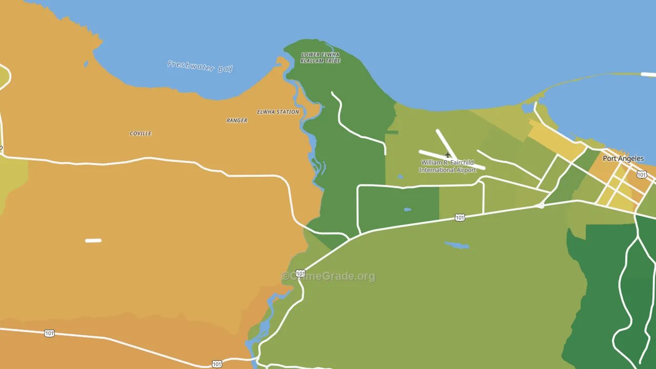 Mount Pleasant, WA Map of Arson Rates