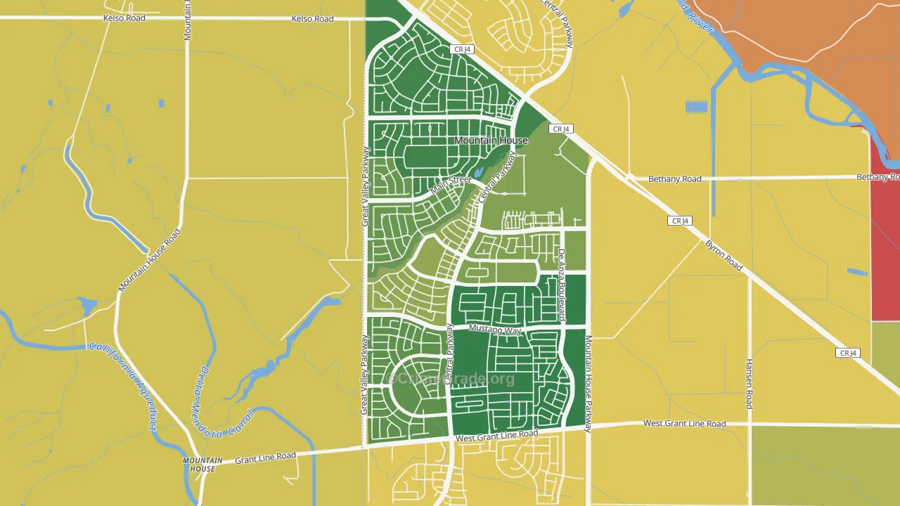 Mountain House, CA Map of Arson Rates