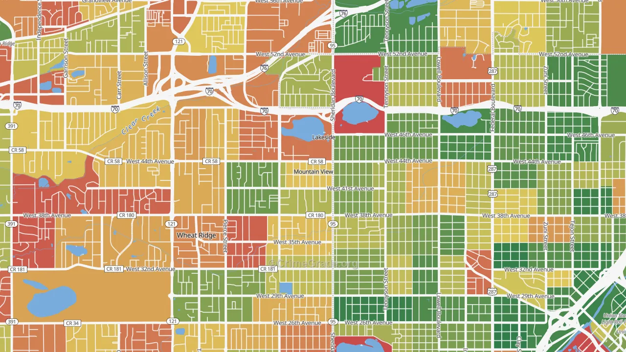 Mountain View, CO Map of Arson Rates